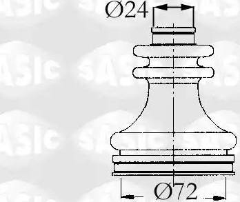 Sasic 4003449 - Faltenbalg, Antriebswelle www.parts5.com