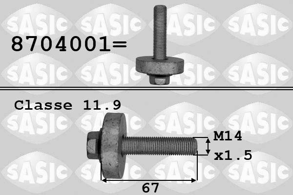 Sasic 8704001 - Болт шкива www.parts5.com