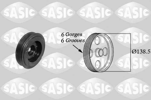 Sasic 2156077 - Belt Pulley, crankshaft www.parts5.com