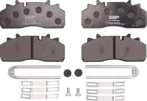 SBP 07-P29159 - Set placute frana,frana disc www.parts5.com