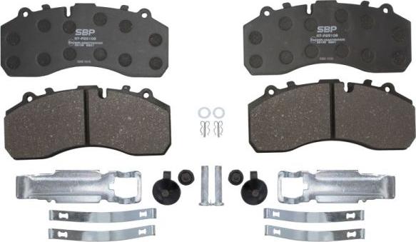 SBP 07-P29108 - Brake Pad Set, disc brake www.parts5.com