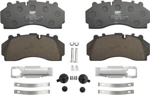 SBP 07-P29331 - Brake Pad Set, disc brake www.parts5.com