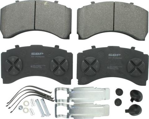 SBP 07-P29244 - Brake Pad Set, disc brake www.parts5.com