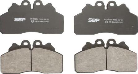 SBP 07-P29256 - Brake Pad Set, disc brake www.parts5.com