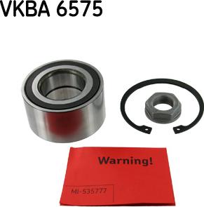 SKF VKBA 6575 - Wheel hub, bearing Kit www.parts5.com