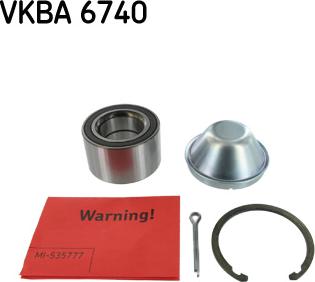 SKF VKBA 6740 - Комплект подшипника ступицы колеса www.parts5.com