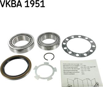 SKF VKBA 1951 - Wheel hub, bearing Kit www.parts5.com