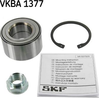 SKF VKBA 1377 - Комплект подшипника ступицы колеса www.parts5.com