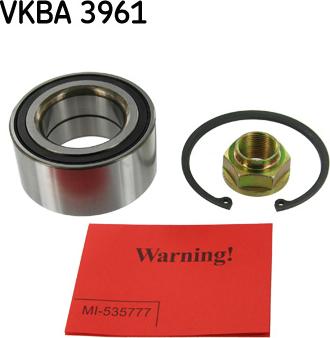 SKF VKBA 3961 - Комплект подшипника ступицы колеса www.parts5.com