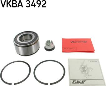 SKF VKBA 3492 - Комплект подшипника ступицы колеса www.parts5.com