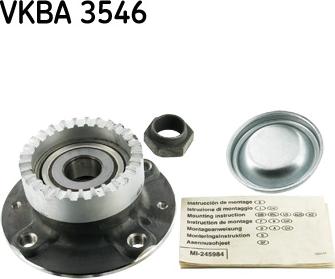 SKF VKBA 3546 - Комплект подшипника ступицы колеса www.parts5.com