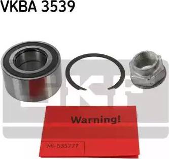 SKF VKBA 3539 - Wheel hub, bearing Kit www.parts5.com