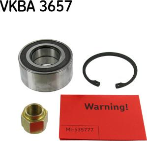 SKF VKBA 3657 - Wheel hub, bearing Kit www.parts5.com