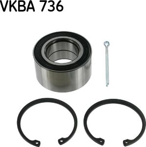 SKF VKBA 736 - Комплект подшипника ступицы колеса www.parts5.com
