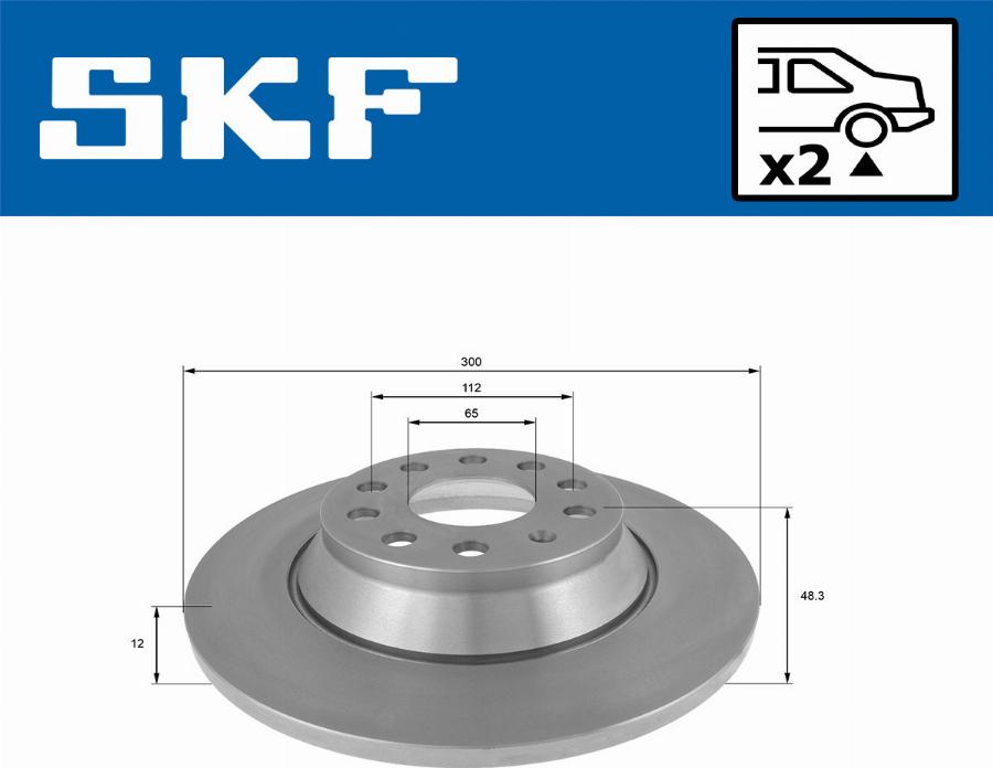 SKF VKBD 90075 S2 - Zavorni kolut www.parts5.com