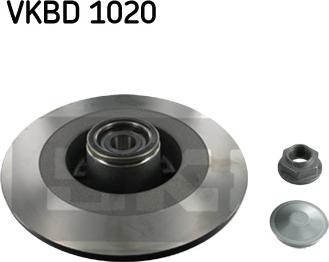 SKF VKBD 1020 - Brzdový kotúč www.parts5.com