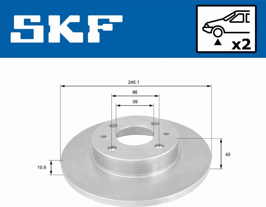 SKF VKBD 80058 S2 - Disc frana www.parts5.com