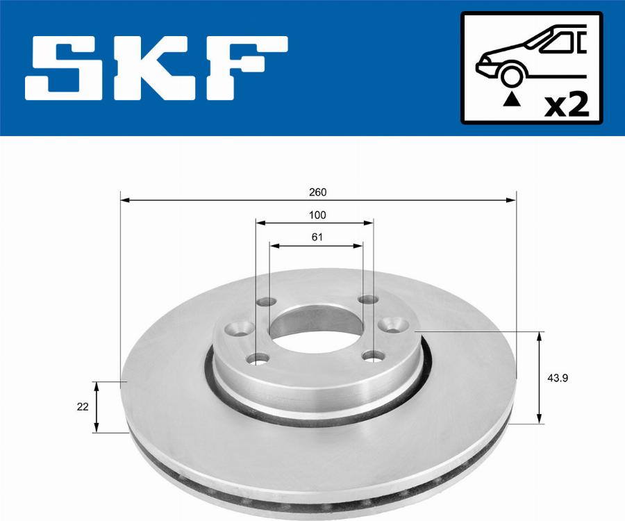 SKF VKBD 80004 V2 - Brake Disc www.parts5.com