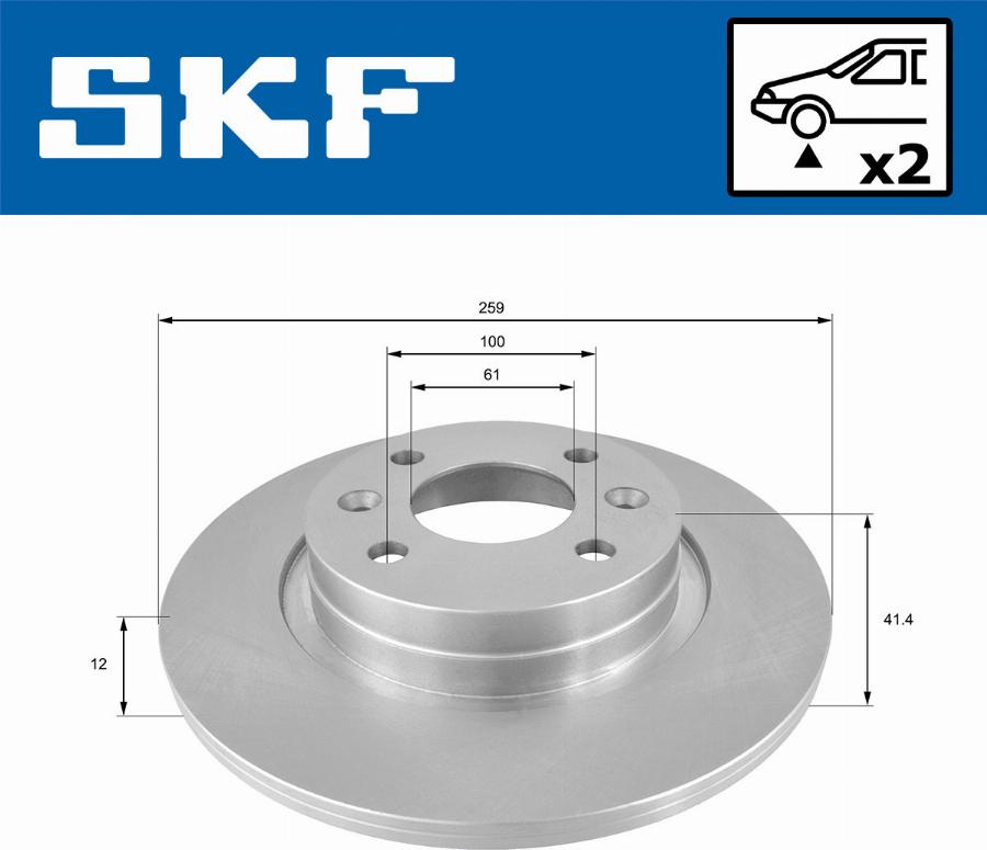 SKF VKBD 80025 S2 - Féktárcsa www.parts5.com