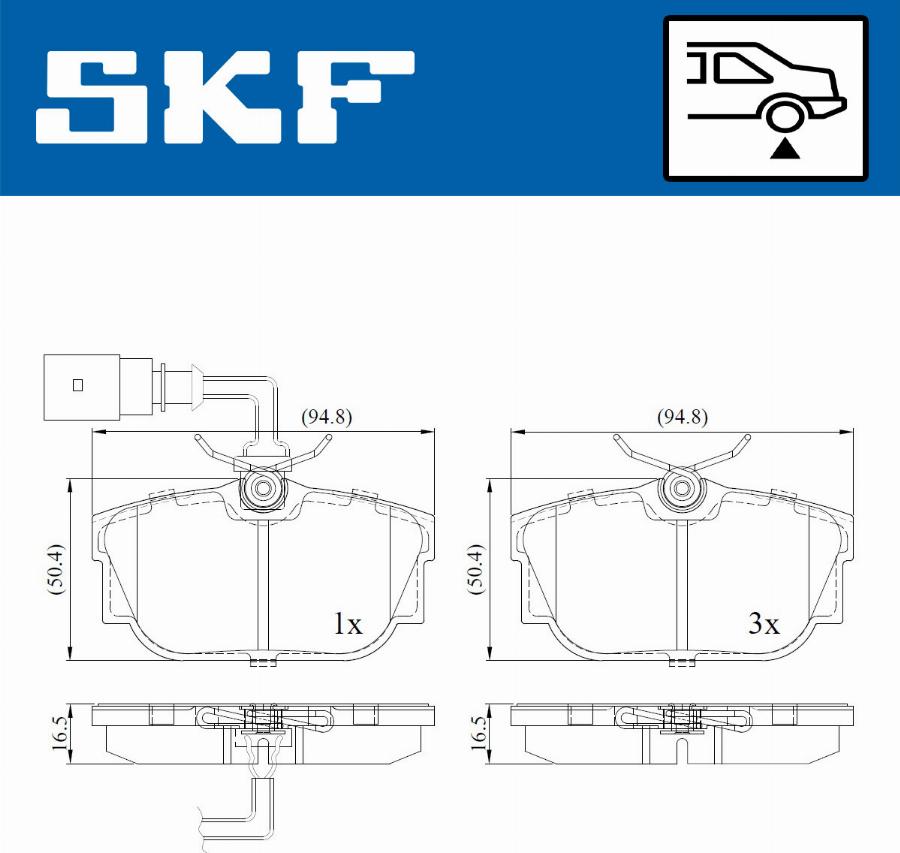 SKF VKBP 90493 E - Juego de pastillas de freno www.parts5.com