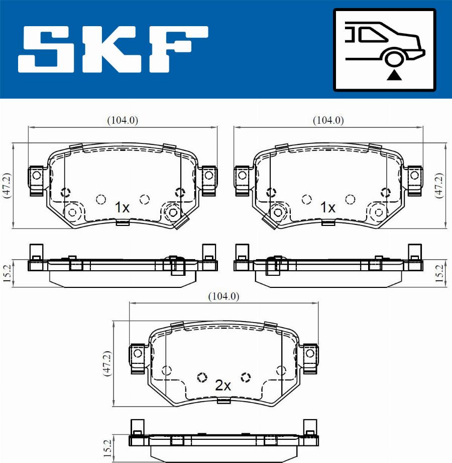 SKF VKBP 90497 A - Set placute frana,frana disc www.parts5.com