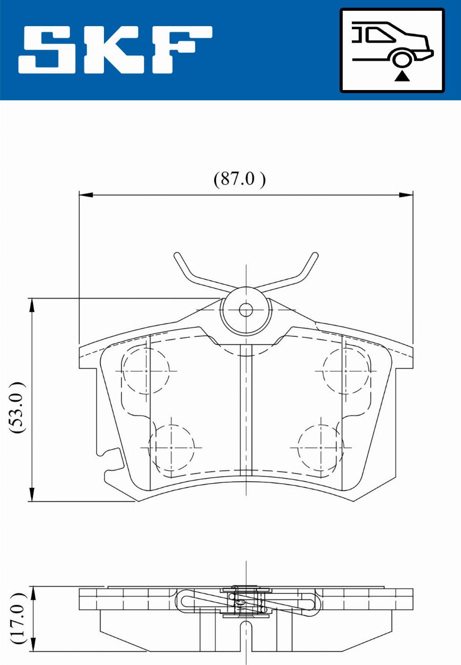 SKF VKBP 90440 E - Zestaw klocków hamulcowych, hamulce tarczowe www.parts5.com