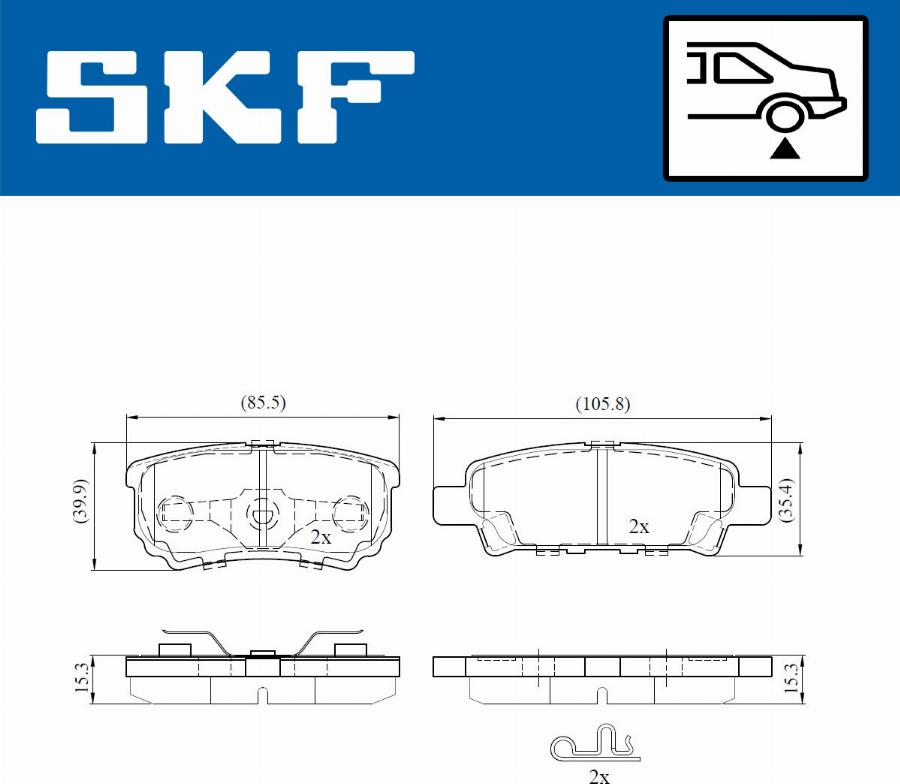 SKF VKBP 90416 A - Brake Pad Set, disc brake www.parts5.com