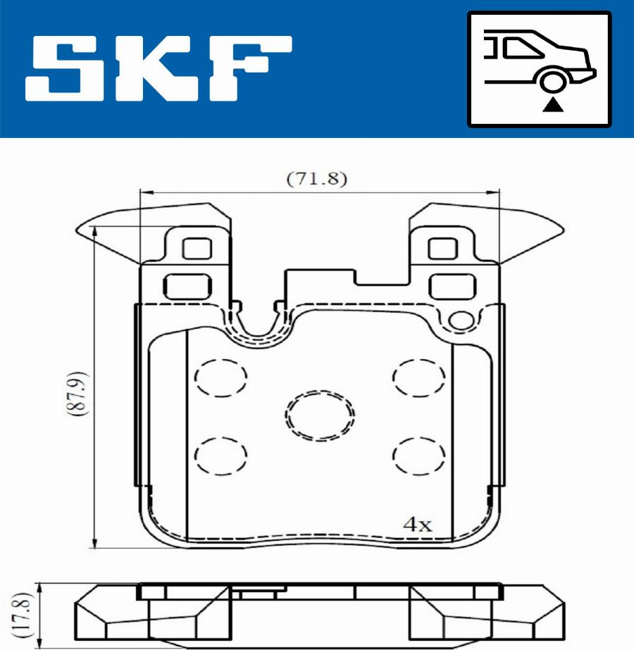 SKF VKBP 90554 - Brake Pad Set, disc brake parts5.com