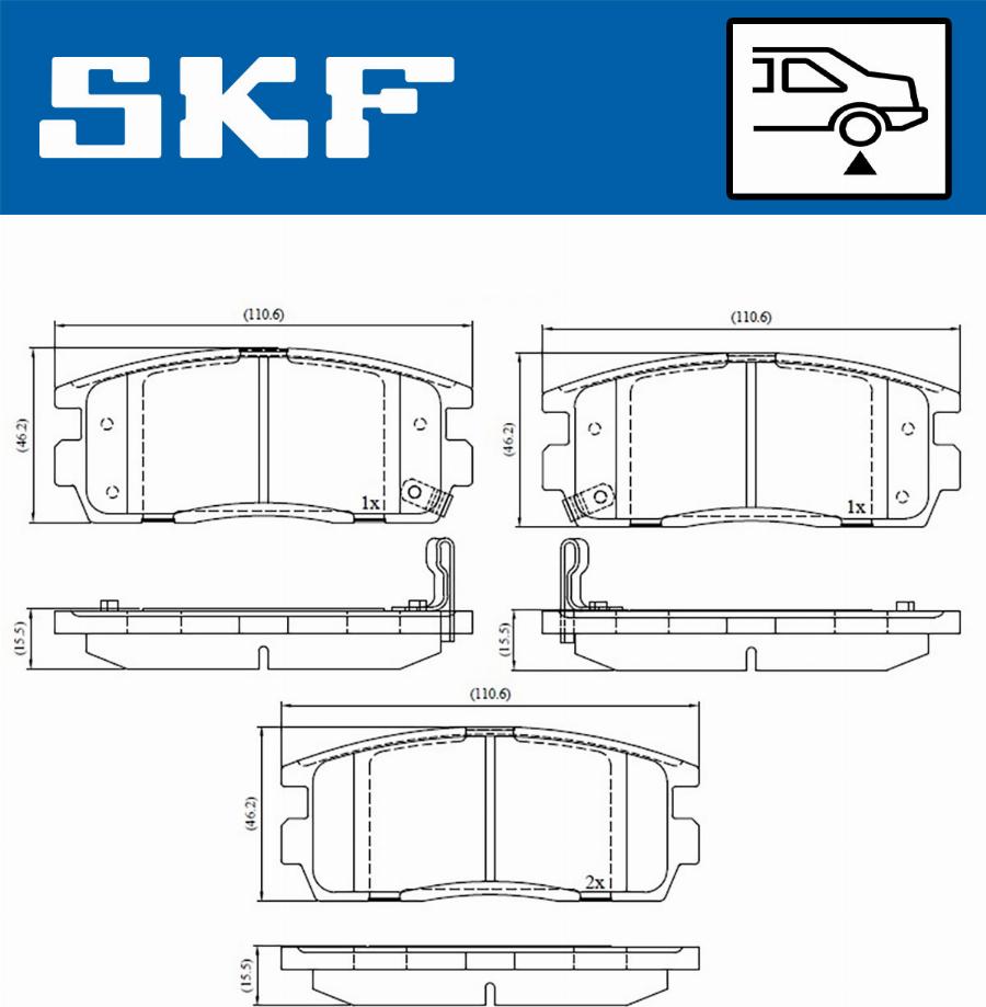 SKF VKBP 90556 A - Set placute frana,frana disc www.parts5.com