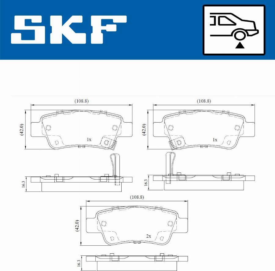 SKF VKBP 90623 A - Тормозные колодки, дисковые, комплект www.parts5.com