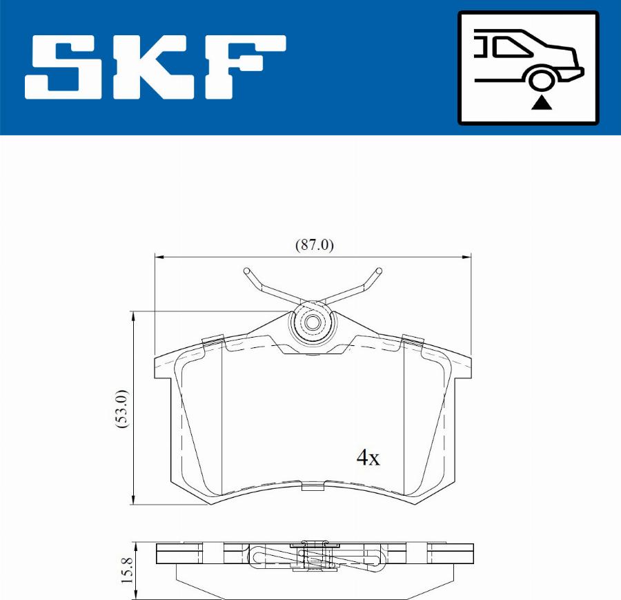 SKF VKBP 90047 - Sada brzdových platničiek kotúčovej brzdy www.parts5.com