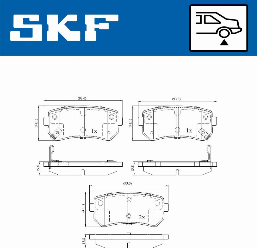 SKF VKBP 90054 A - Set placute frana,frana disc www.parts5.com