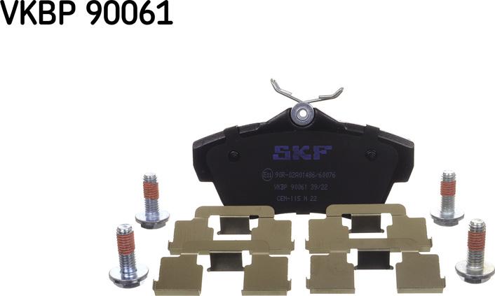 SKF VKBP 90061 - Комплект спирачно феродо, дискови спирачки www.parts5.com