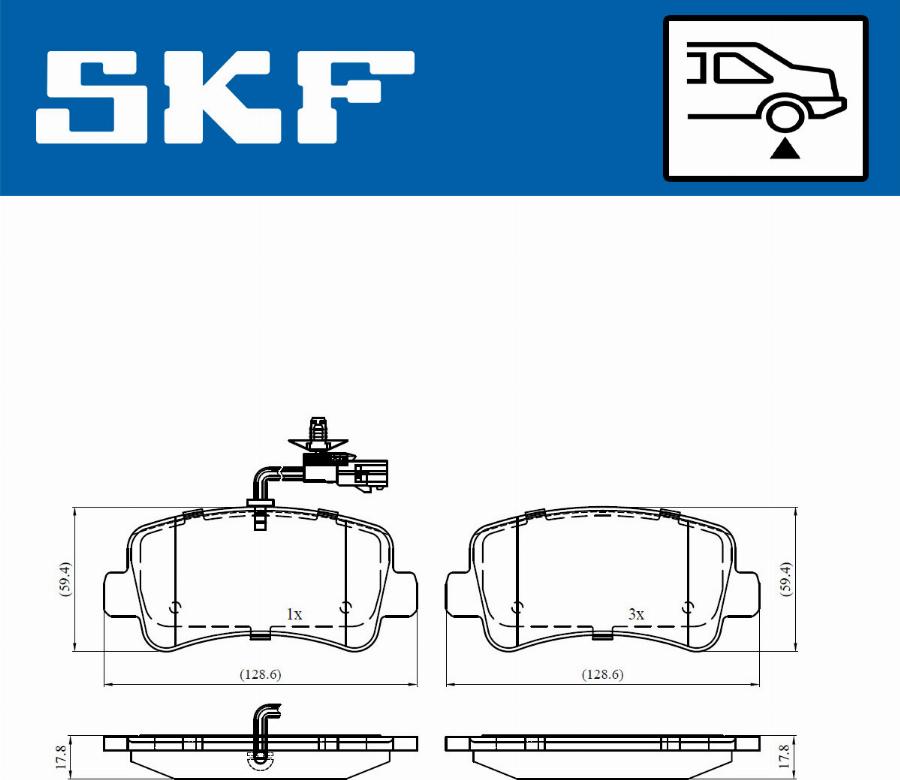 SKF VKBP 90010 E - Komplet pločica, disk-kočnica www.parts5.com