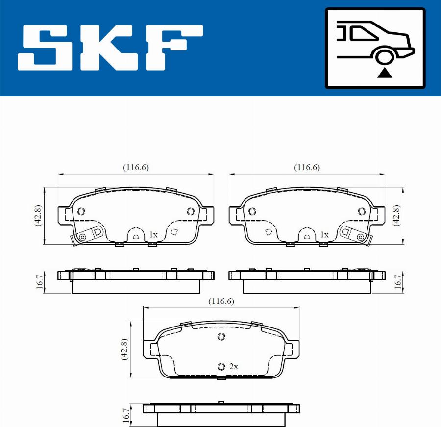 SKF VKBP 90033 A - Set placute frana,frana disc www.parts5.com