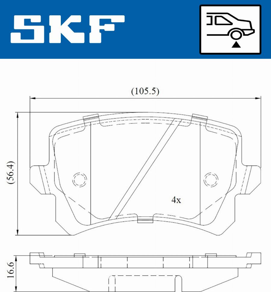 SKF VKBP 90023 - Set placute frana,frana disc www.parts5.com