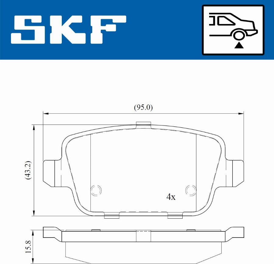 SKF VKBP 90072 - Brake Pad Set, disc brake parts5.com