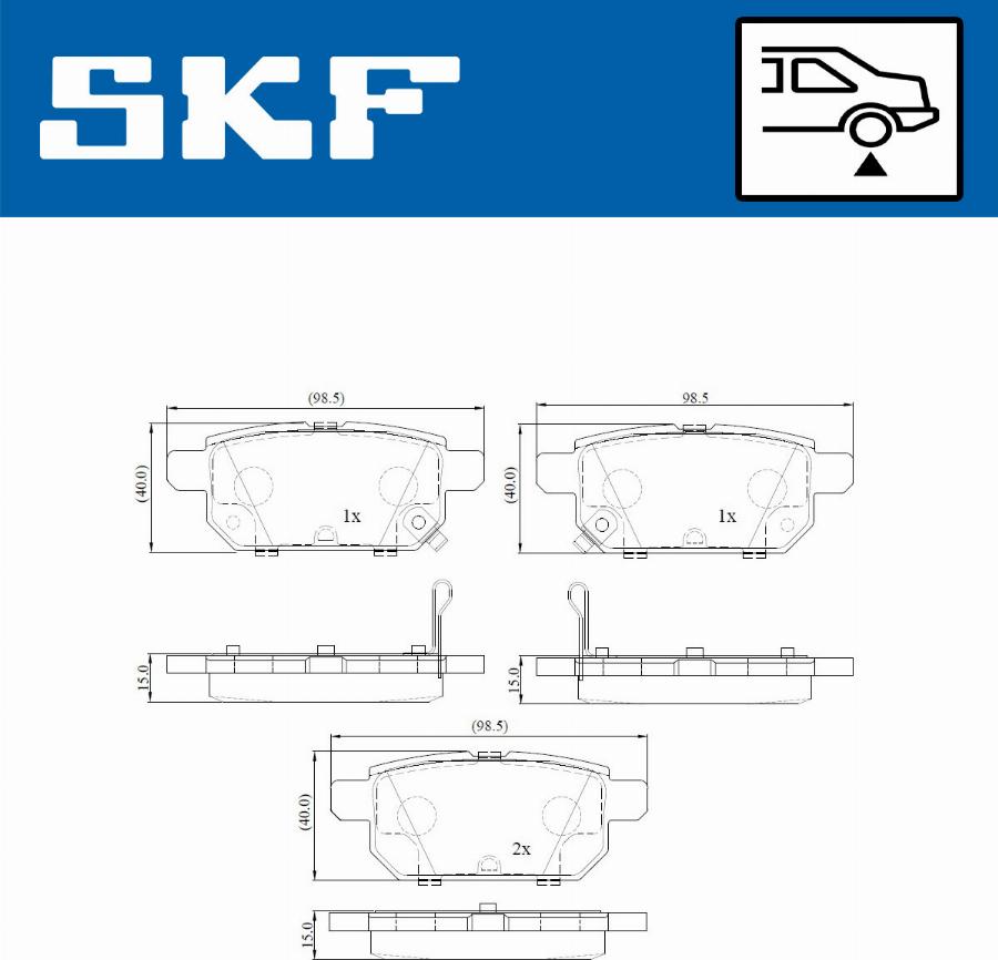 SKF VKBP 90192 A - Set placute frana,frana disc www.parts5.com