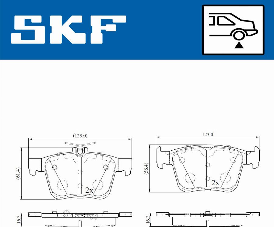 SKF VKBP 90152 - Brake Pad Set, disc brake www.parts5.com