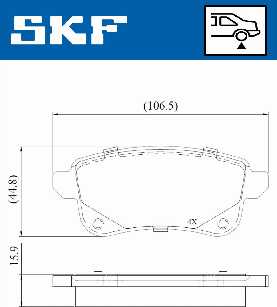 SKF VKBP 90134 - Brake Pad Set, disc brake www.parts5.com