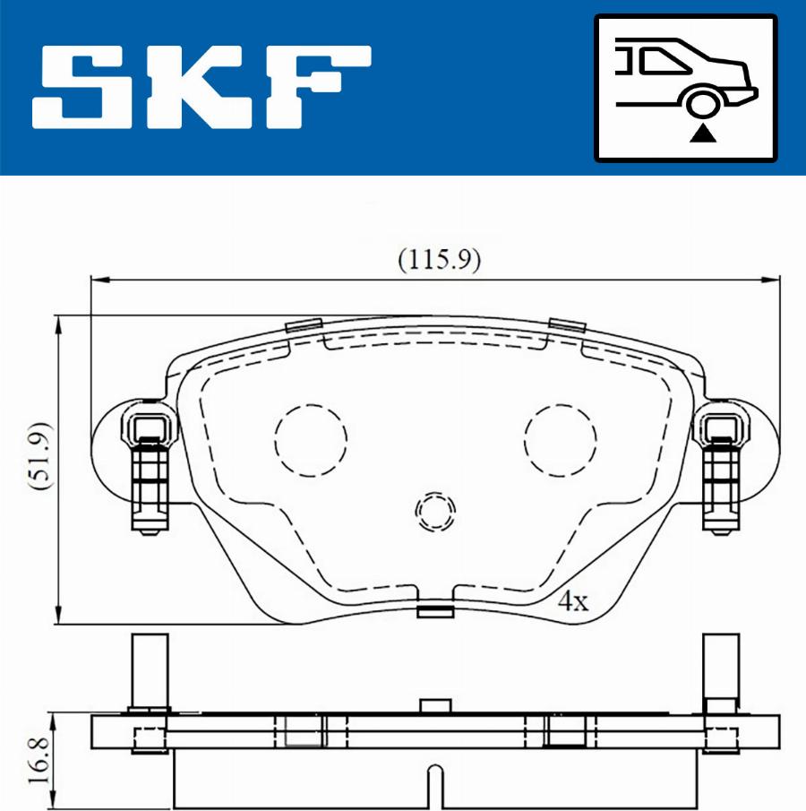 SKF VKBP 90170 - Brake Pad Set, disc brake parts5.com