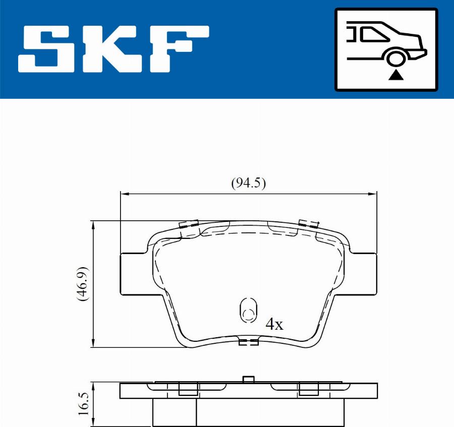 SKF VKBP 90172 - Set placute frana,frana disc www.parts5.com