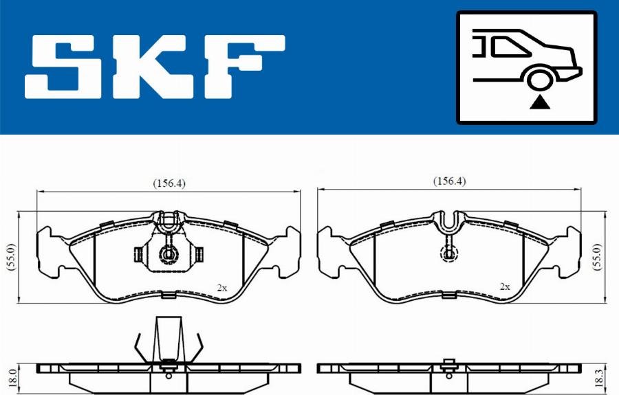 SKF VKBP 90362 - Тормозные колодки, дисковые, комплект www.parts5.com