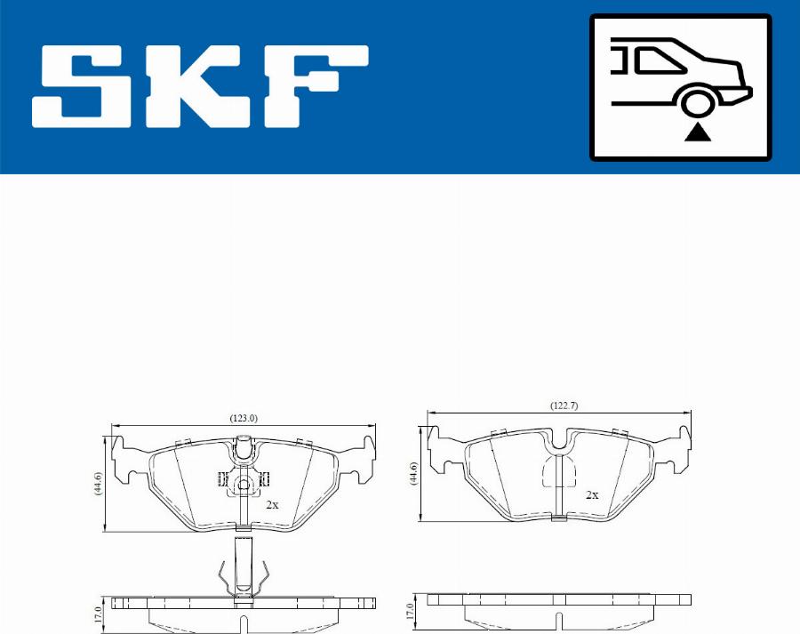 SKF VKBP 90218 - Komplet kočnih obloga, disk kočnica www.parts5.com