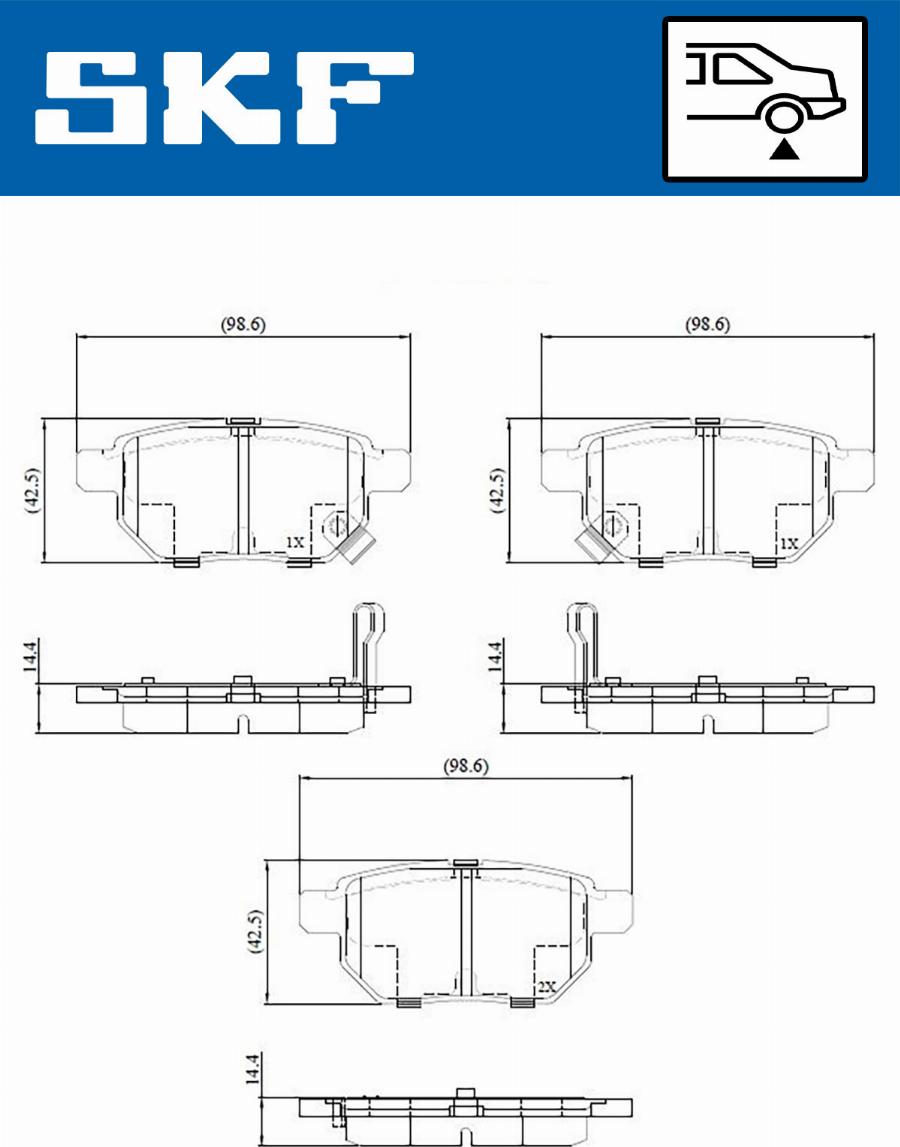 SKF VKBP 90282 A - Set placute frana,frana disc www.parts5.com