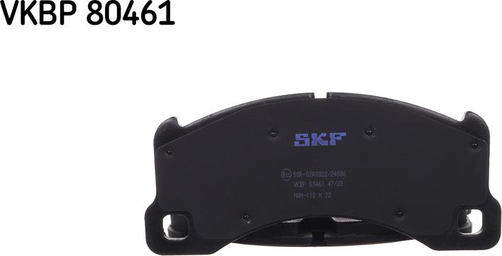 SKF VKBP 80461 - Тормозные колодки, дисковые, комплект www.parts5.com