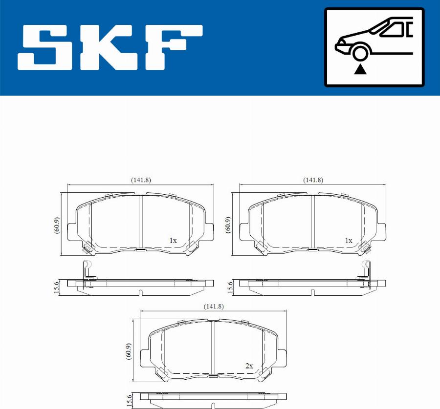 SKF VKBP 80406 A - Тормозные колодки, дисковые, комплект www.parts5.com