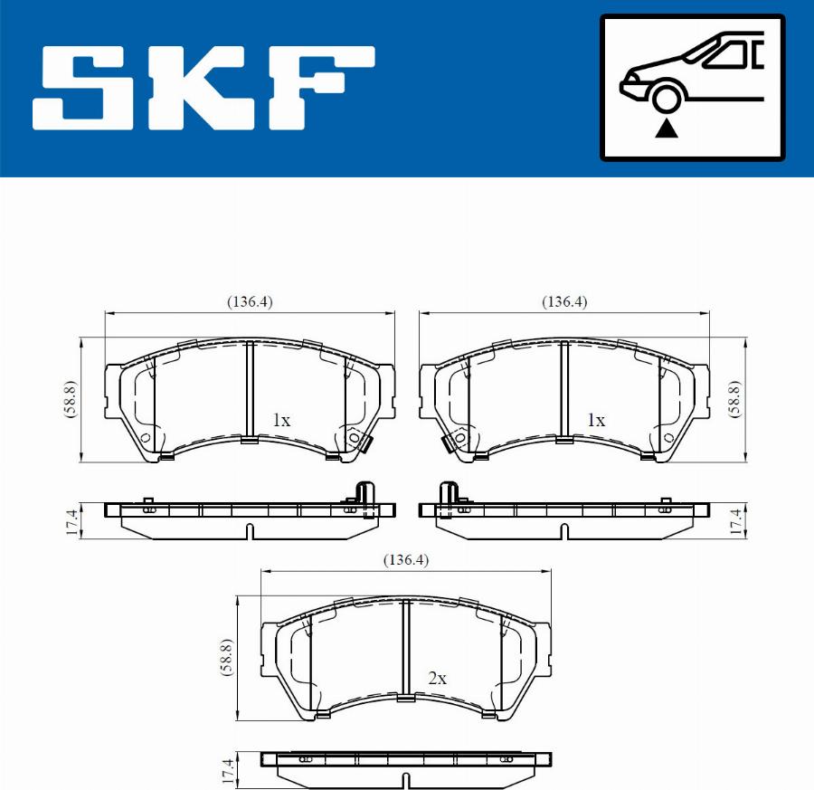 SKF VKBP 80410 A - Brake Pad Set, disc brake www.parts5.com