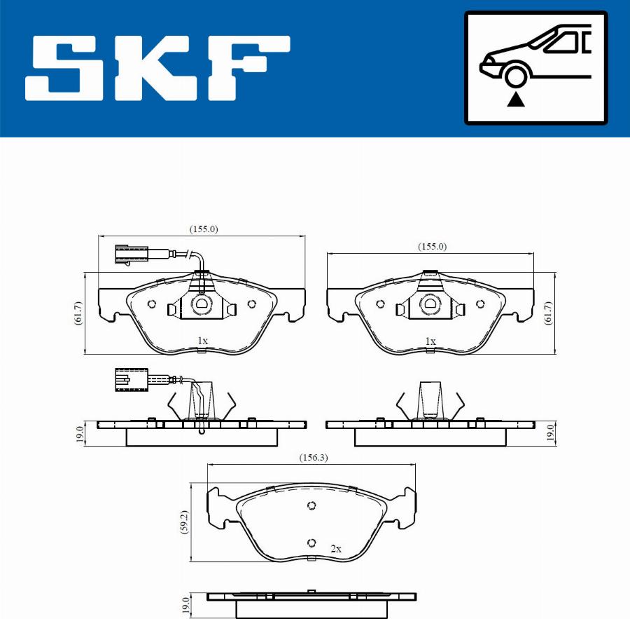 SKF VKBP 80438 E - Juego de pastillas de freno www.parts5.com