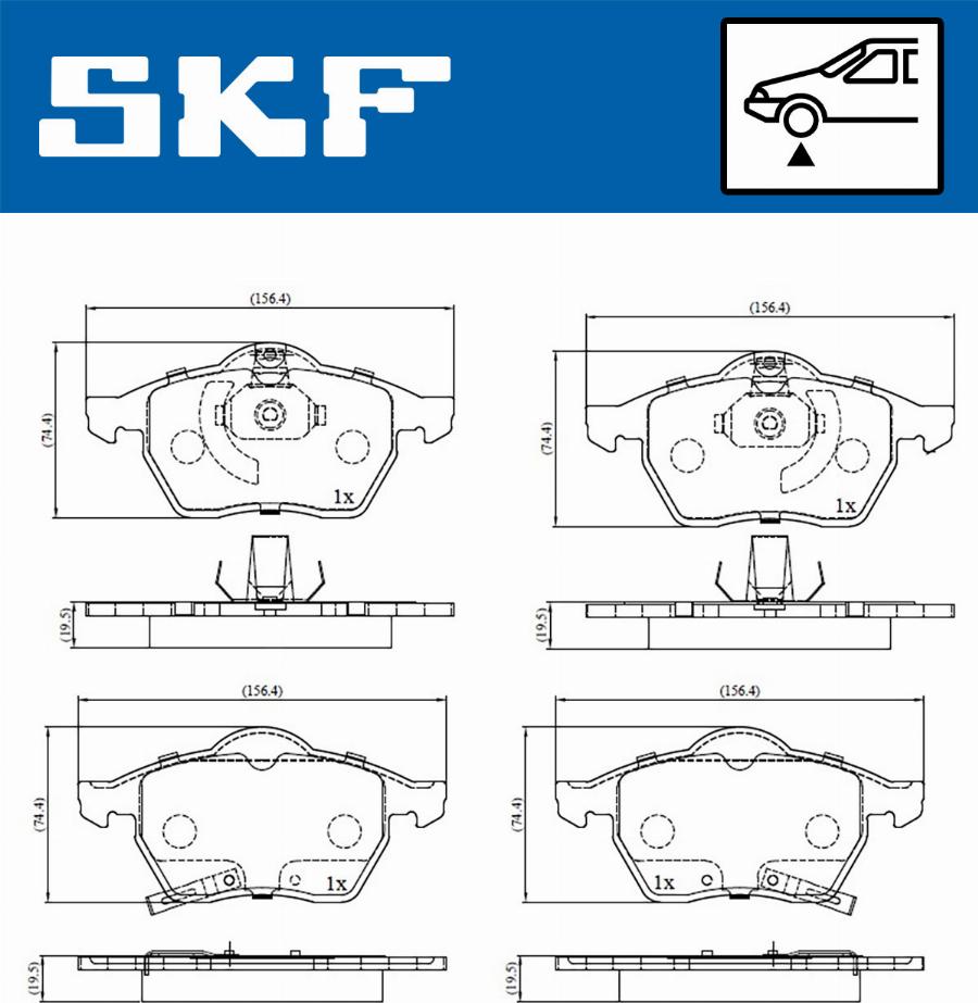 SKF VKBP 80424 A - Brake Pad Set, disc brake parts5.com